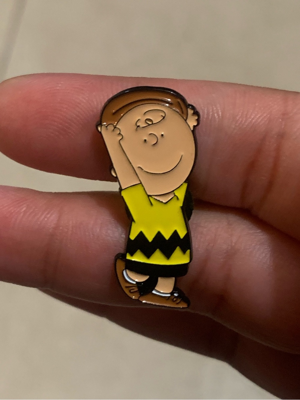 Charlie Brown Yellow Enamel Pin
